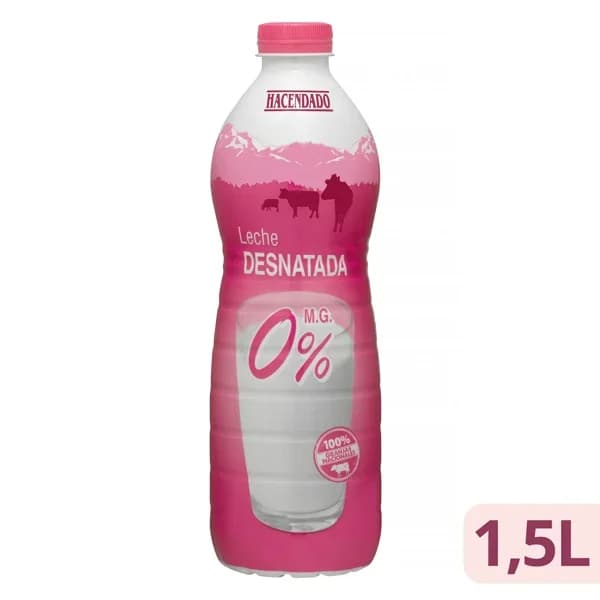 Leche desnatada Hacendado - 1.5 l - Imagen del producto en Findit