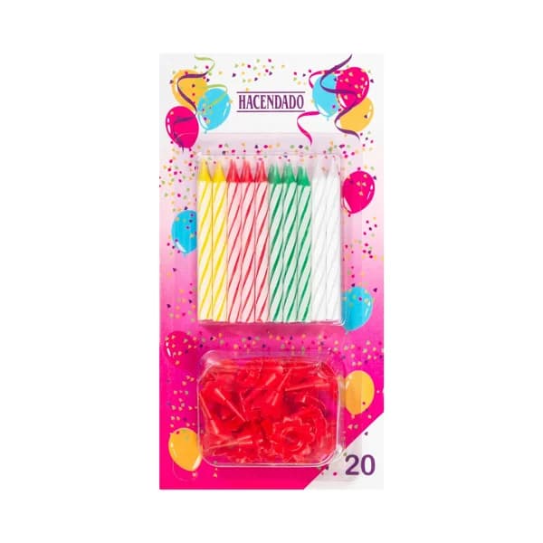 Velas de cumpleaños Hacendado - 20 ud - Imagen del producto en Findit