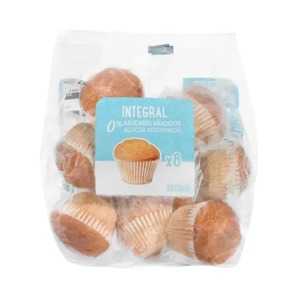 Magdalenas integrales 0% azúcares añadidos Hacendado - 0.28 kg - Imagen del producto en Findit