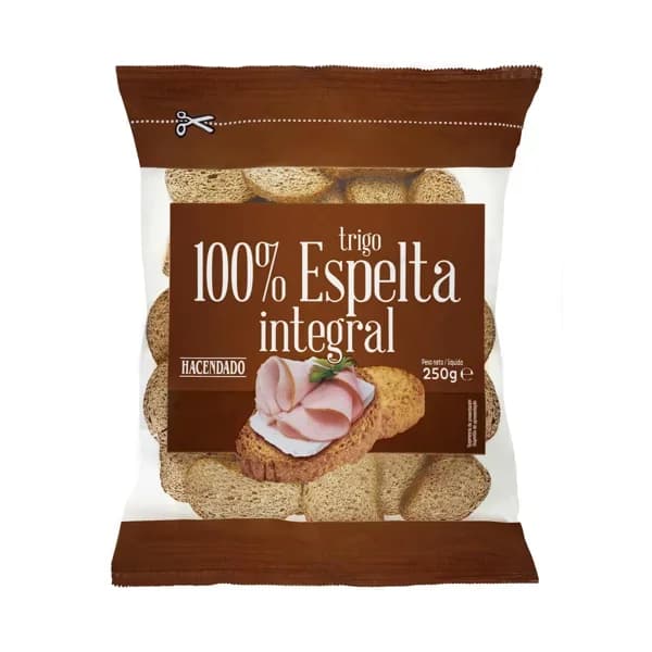 Pan tostado 100% espelta integral Hacendado - 0.25 kg - Imagen del producto en Findit