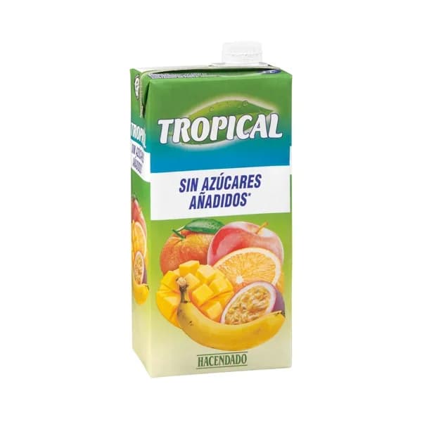 Bebida tropical Hacendado sin azúcares añadidos - 1 l - Imagen del producto en Findit