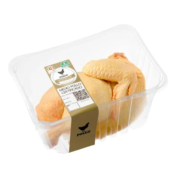 Medio pollo certificado alimentado con un 50% de maíz - 1 kg - Imagen del producto en Findit