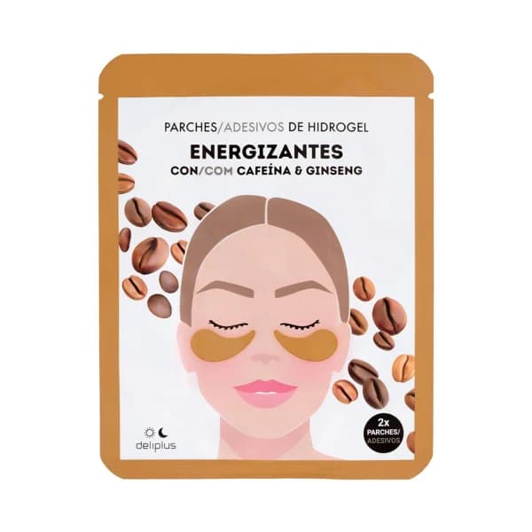 Parches para ojos de hidrogel Energizantes Deliplus con cafeína y ginseng - 2 ud - Imagen del producto en Findit