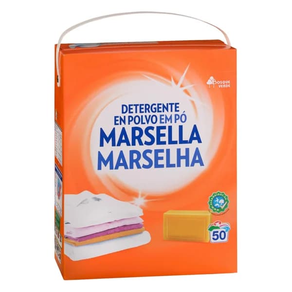 Detergente ropa jabón de Marsella Bosque Verde en polvo - 50 ud - Imagen del producto en Findit