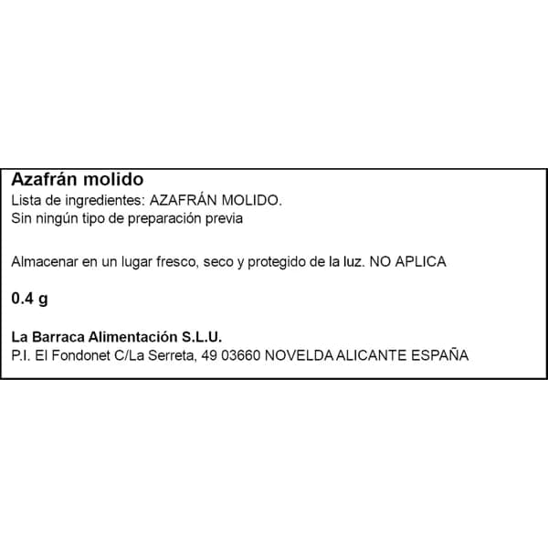 Especia Azafrán Molido  4G - 0 kg - Imagen del producto en Findit