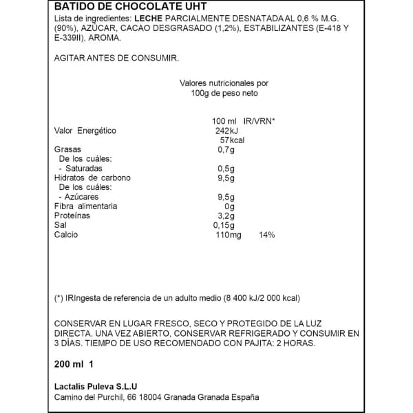Batido Cacao 90 Leche 6 x 200ML - 1.2 l - Imagen del producto en Findit