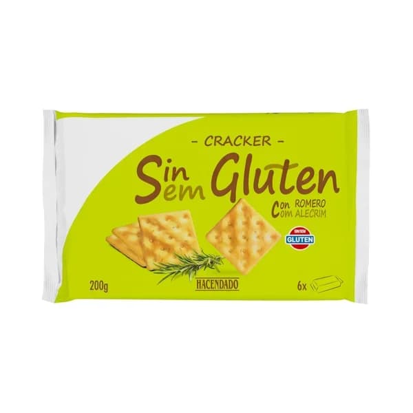 Crackers sin gluten Hacendado con romero - 0.2 kg - Imagen del producto en Findit