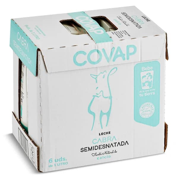 Leche semidesnatada de cabra Covap pack 6 x 1 L - 6 l - Imagen del producto en Findit