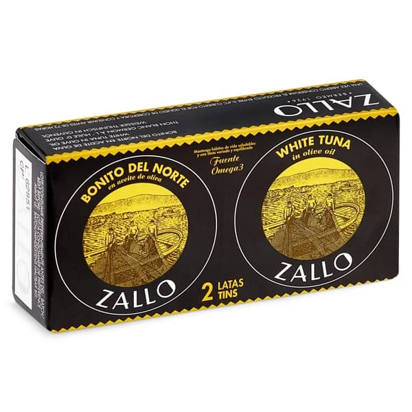Bonito del Norte en aceite de oliva Zallo lata 2 x 52 g - 0.1 kg - Imagen del producto en Findit