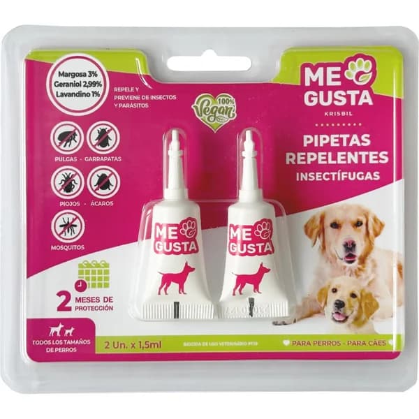 Pipeta Repelente Insectos Para Perros P-2 - 2 ud - Imagen del producto en Findit