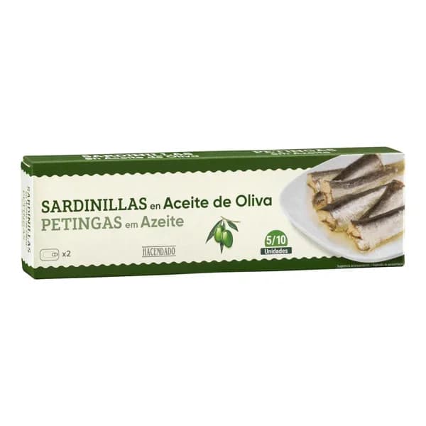 Sardinillas en aceite de oliva Hacendado - 0.13 kg - Imagen del producto en Findit