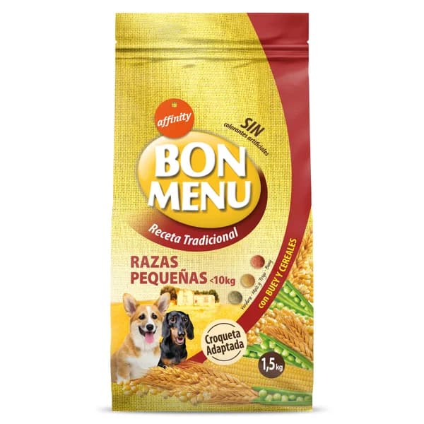 Alimento para perros mini receta tradicional Bon menu bolsa 1.5 Kg - 1.5 kg - Imagen del producto en Findit