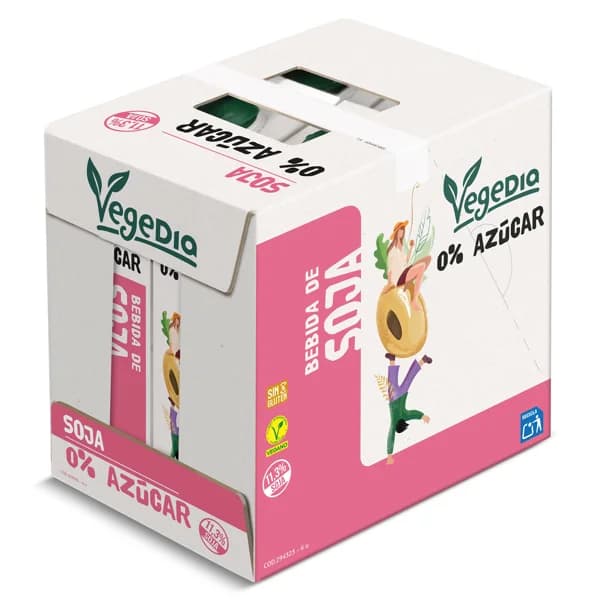 Bebida de soja 0% azúcares Dia Vegedia pack 6 x 1 L - 6 l - Imagen del producto en Findit