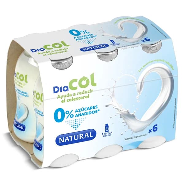Bebida láctea natural 0% azúcares añadidos Diacol pack 6 x 100 g - 0.6 kg - Imagen del producto en Findit