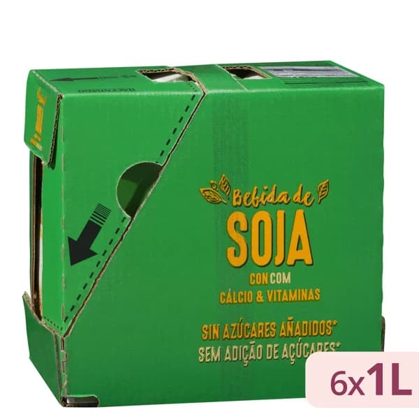 Bebida de soja con calcio y vitaminas sin azúcares añadidos Hacendado - 6 l - Imagen del producto en Findit