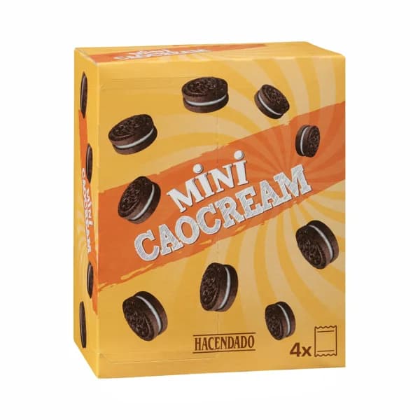 Galletas mini de cacao Caocream Hacendado rellenas de crema - 0.16 kg - Imagen del producto en Findit