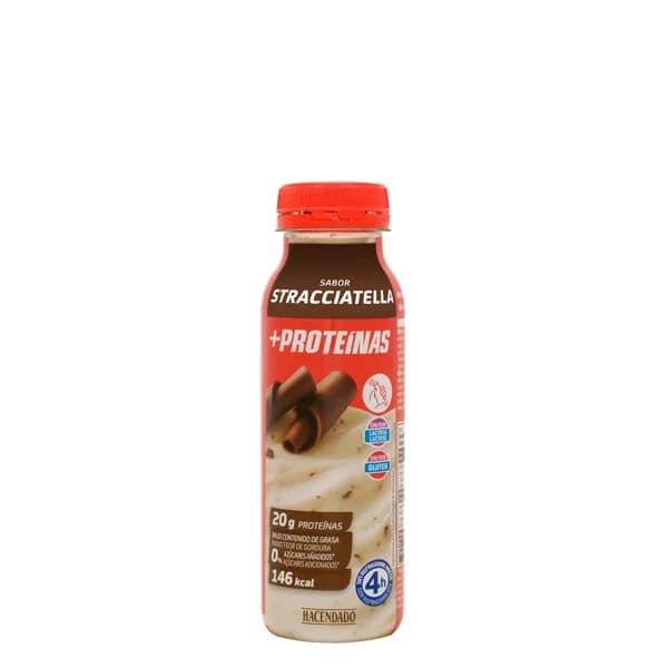 Bebida láctea desnatada sabor stracciatella +Proteínas Hacendado 0% azúcares añadidos 20 g proteínas - 0.28 kg - Imagen del producto en Findit