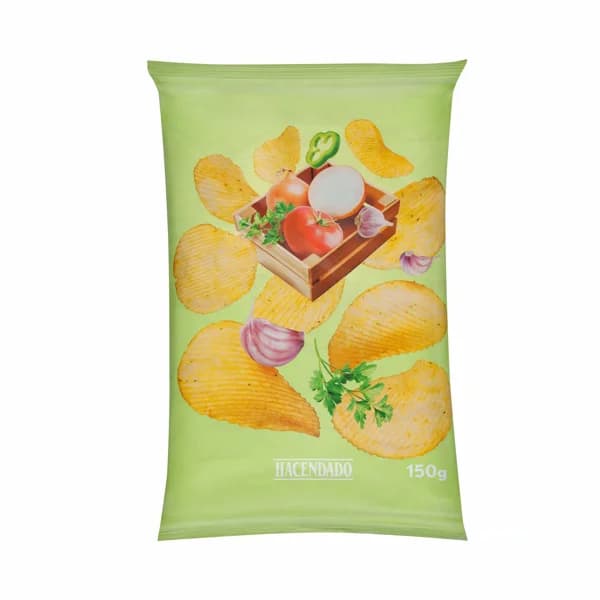 Patatas fritas onduladas sabor campestre Hacendado - 0.15 kg - Imagen del producto en Findit