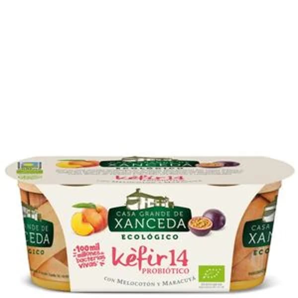 Kefir ecológico melocotón maracuya 2x125 g - 0.25 kg - Imagen del producto en Findit