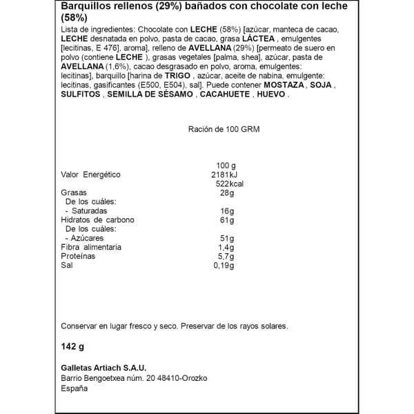 Galleta Crujiente 5UD 142G - 0.14 kg - Imagen del producto en Findit