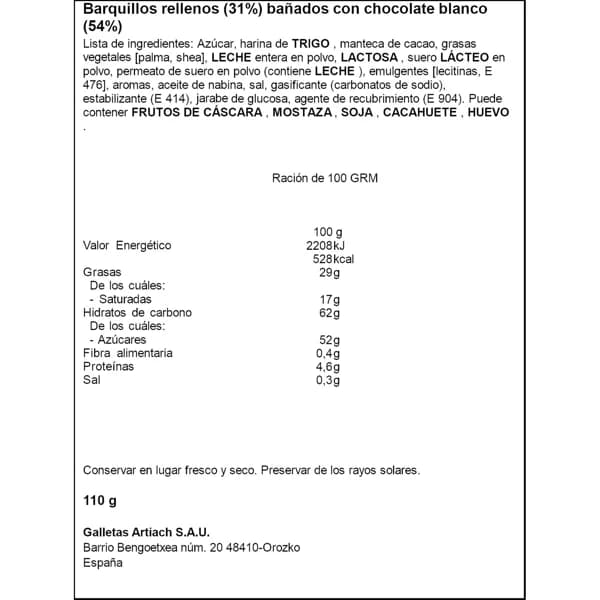 Galleta Waf.Cubes Blanco 110G - 0.11 kg - Imagen del producto en Findit