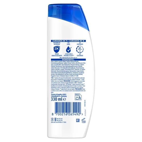 Champú Anticaspa Clásico 330ML - 0.33 l - Imagen del producto en Findit