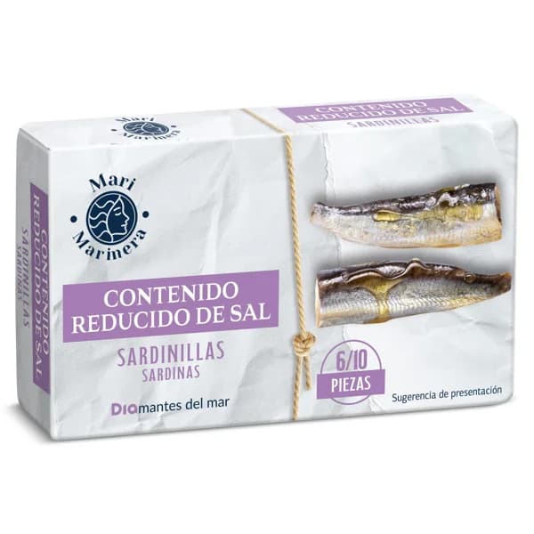 Sardinillas en aceite de oliva reducido en sal Dia Mari Marinera lata 65 g - 0.07 kg - Imagen del producto en Findit