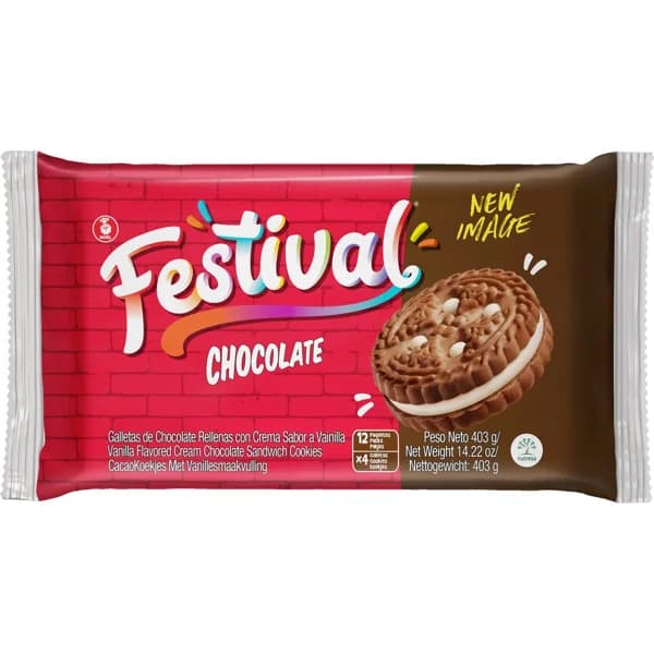 Galletas Rellenas de Chocolate - 0.4 kg - Imagen del producto en Findit