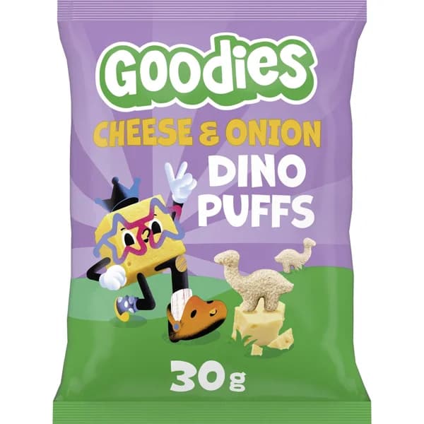 Snack Dino Puffs Cheese & Onion - 0.03 kg - Imagen del producto en Findit