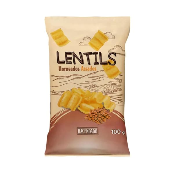 Snack horneado Lentils Hacendado - 0.1 kg - Imagen del producto en Findit