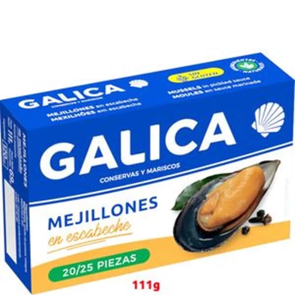Mejillón en escabeche 20/25 111 g - 0.07 kg - Imagen del producto en Findit
