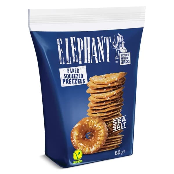 Galletas saladas con sal marina Elephant bolsa 70 g - 0.08 kg - Imagen del producto en Findit
