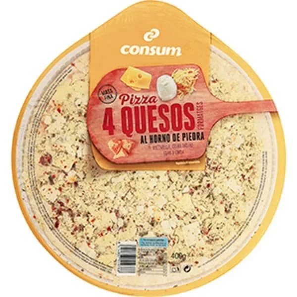 Pizza 4 Quesos al Horno de Piedra - 0.4 kg - Imagen del producto en Findit