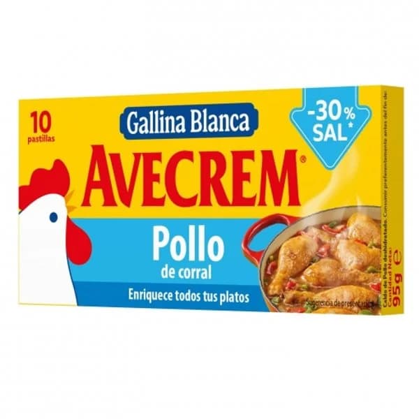 Caldo de Pollo Avecrem menos Sal 10UD - 0.48 ud - Imagen del producto en Findit