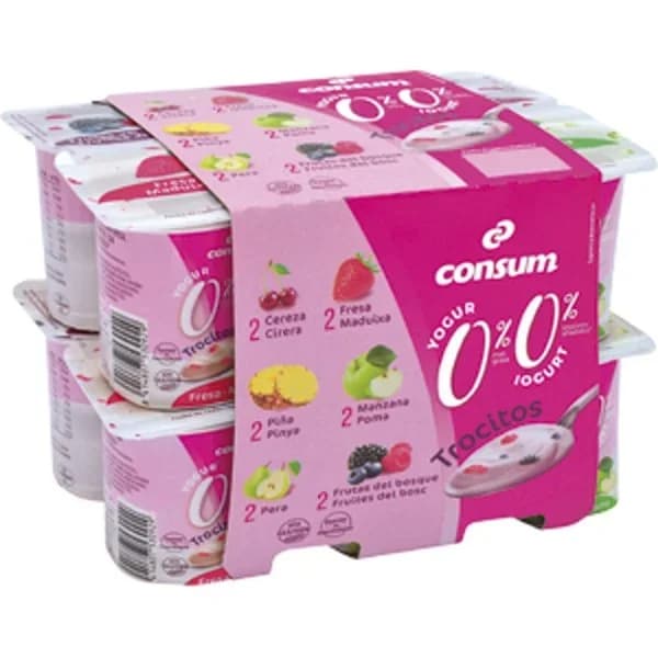 Yogur 00% con Frutas Pack de 12 Unidades - 1.5 kg - Imagen del producto en Findit