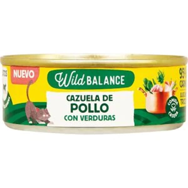Comida natural gato lata Pollo con verduras - 0.08 kg - Imagen del producto en Findit