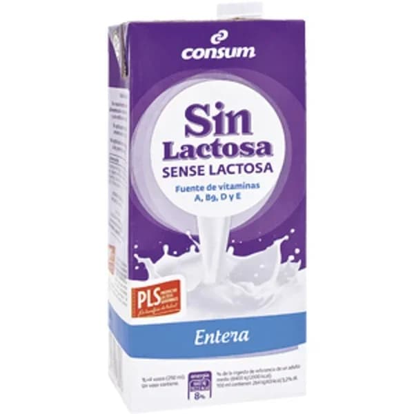 Leche Sin Lactosa Entera - 1 l - Imagen del producto en Findit
