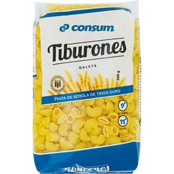 Pasta Tiburones Paquete - 0.5 kg - Imagen del producto en Findit