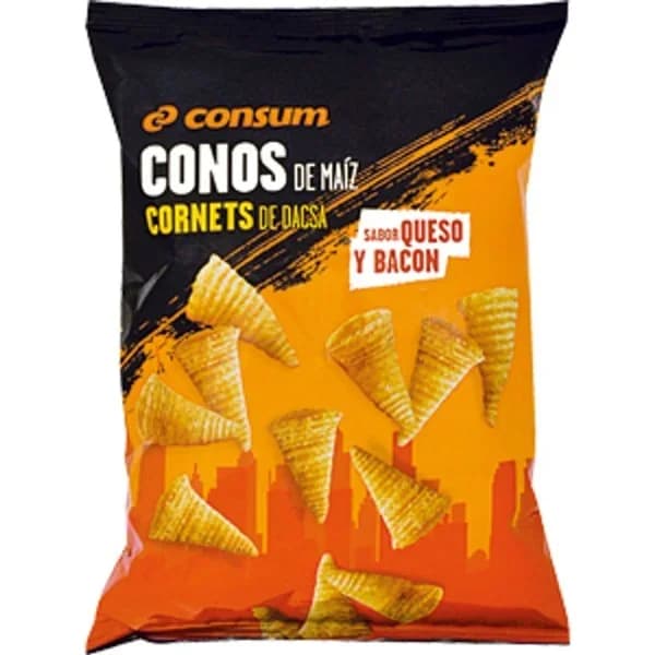 Conos de Maíz Sabor Queso-Bacon - 0.08 ud - Imagen del producto en Findit