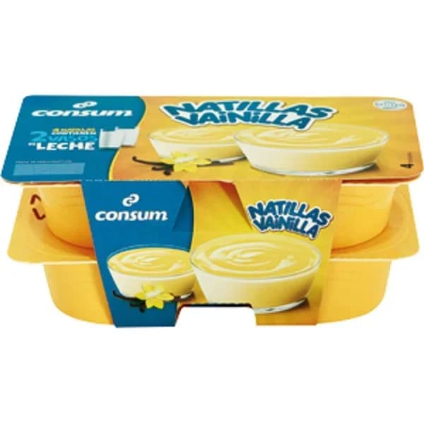 Natillas de Vainilla Pack de 4 Unidades - 0.5 kg - Imagen del producto en Findit