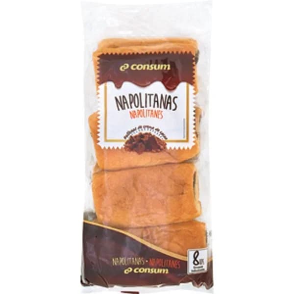 Napolitanas Chocolate 8 Unidades - 0.32 kg - Imagen del producto en Findit