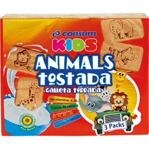Galleta Animals Tostada - 0.6 kg - Imagen del producto en Findit
