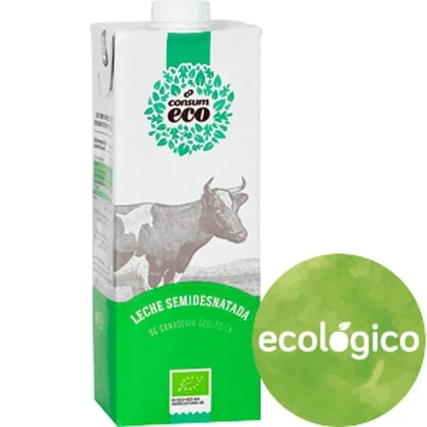 Leche Semidesnatada Ecológica - 1 l - Imagen del producto en Findit