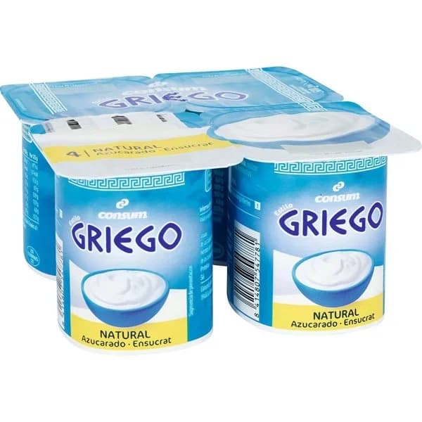 Yogur Griego Natural Azucarado - 0.5 kg - Imagen del producto en Findit