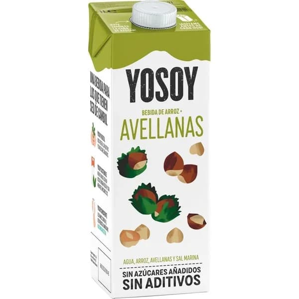 Bebida de arroz-avellana YOSOY, brik 1 litro - 1 l - Imagen del producto en Findit