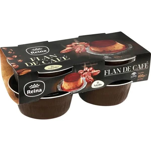 Flan de café Salzillo Reina sin gluten pack de 4 unidades de 100 g. - 0.4 kg - Imagen del producto en Findit