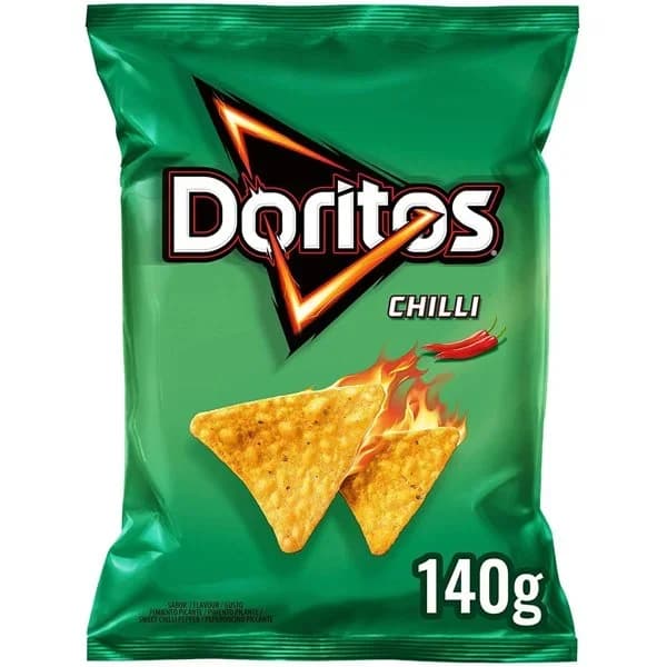 Nachos de maíz con chili DORITOS, bolsa 140 g - 0.14 kg - Imagen del producto en Findit