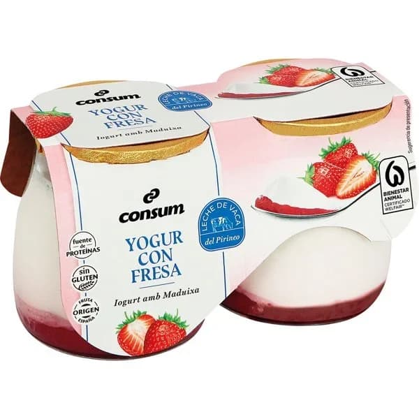 Yogur con Fresa Pack 2 Unidades - 0.25 kg - Imagen del producto en Findit
