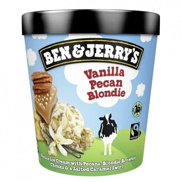 Helado de vainilla y pecan blondie BEN&JERRY'S, tarrina 465 ml - 0.47 l - Imagen del producto en Findit