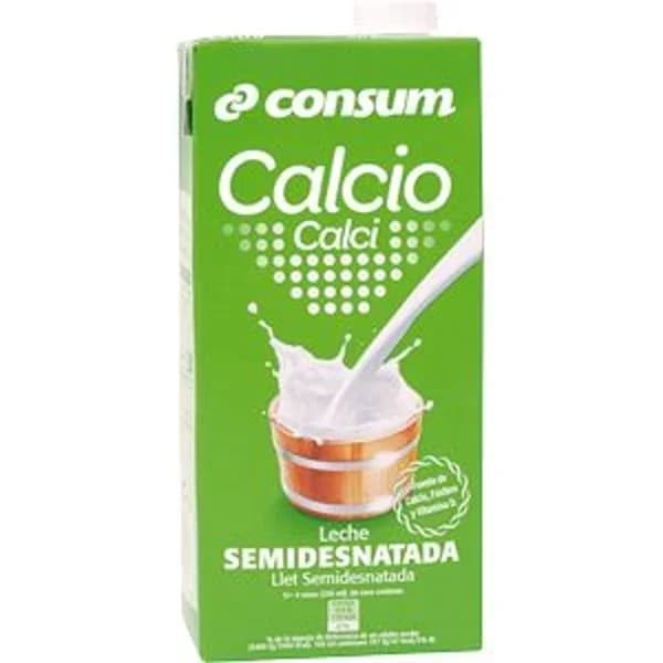 Leche Calcio. Semidesnatada Brik - 1 l - Imagen del producto en Findit